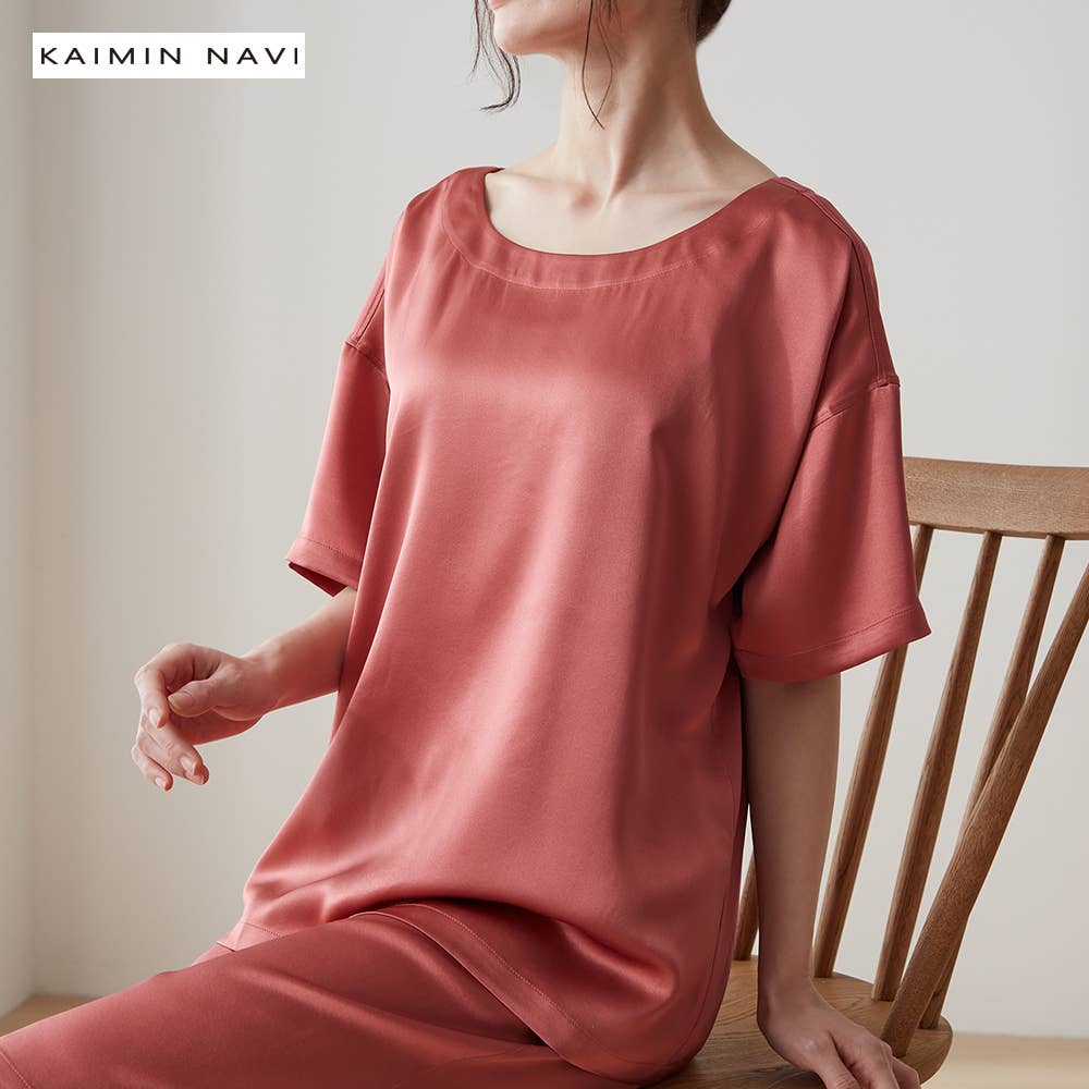 【 シルク 100％ 】 ルームウェア 5分袖5分丈パンツ【送料無料】【SALE】